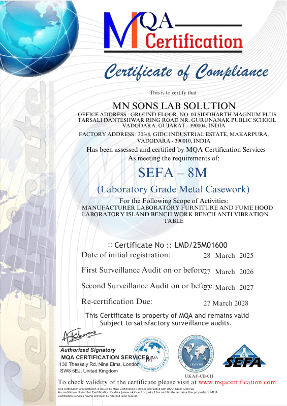 SEFA Certificate